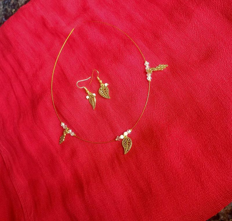 Peacock And Leaf Charm Chain