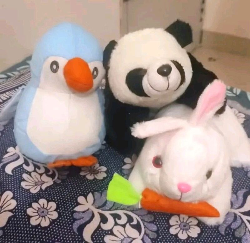 3 Soft Toy Set Very Fluffy