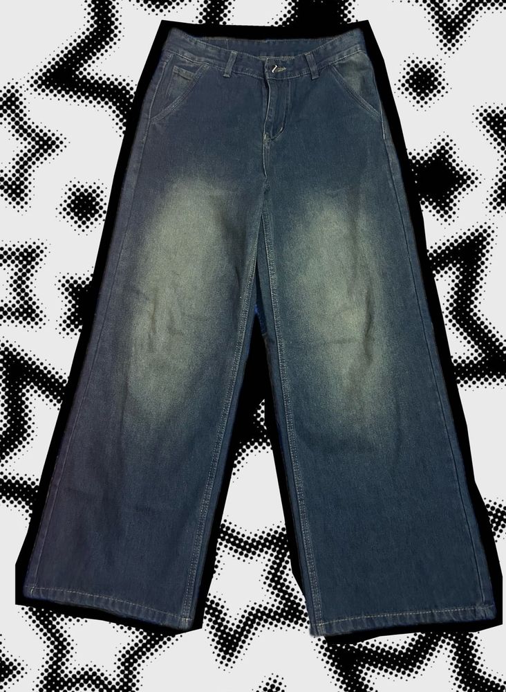 Wide Leg Denim Jeans