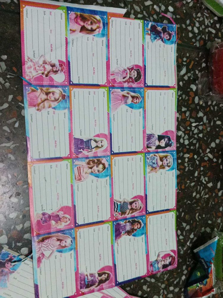 Barbie Name Tag Stickers