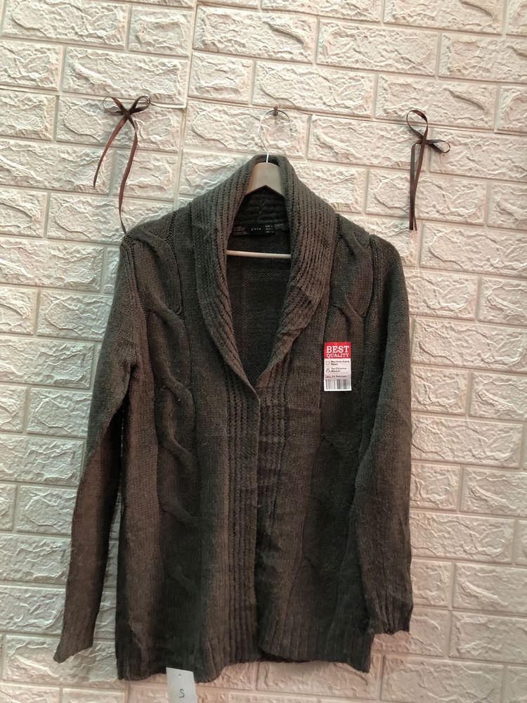 Zara knit Sarg And Pink Wrap Top 👜🕶️