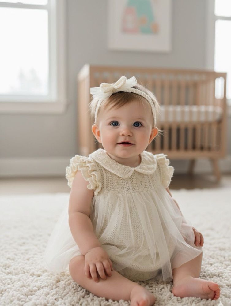 Cute Baby Girl Dress with headband