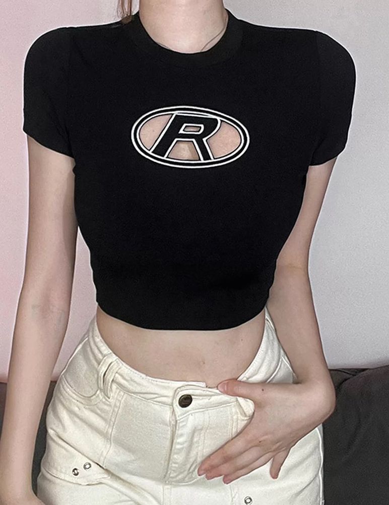 Lulu &amp; Sky Myntra Typography Printed Crop Top