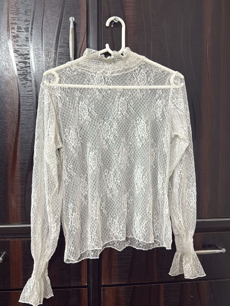 Lace Mock Neck Top