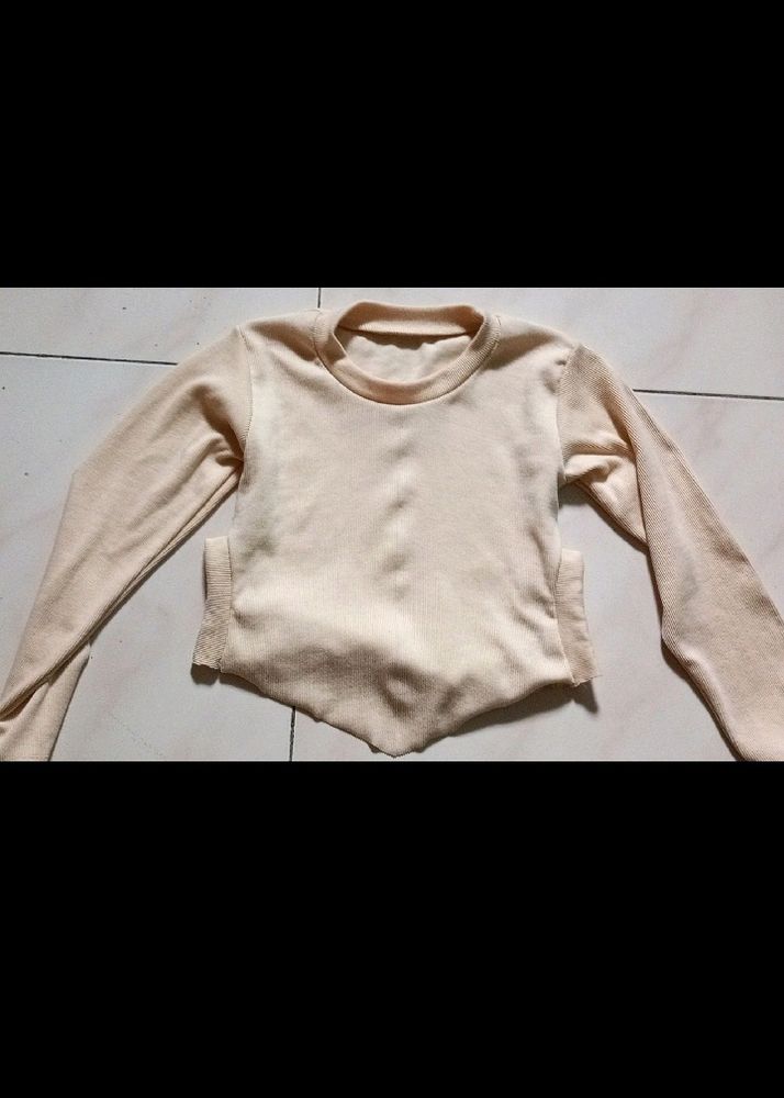Beige Crop Top