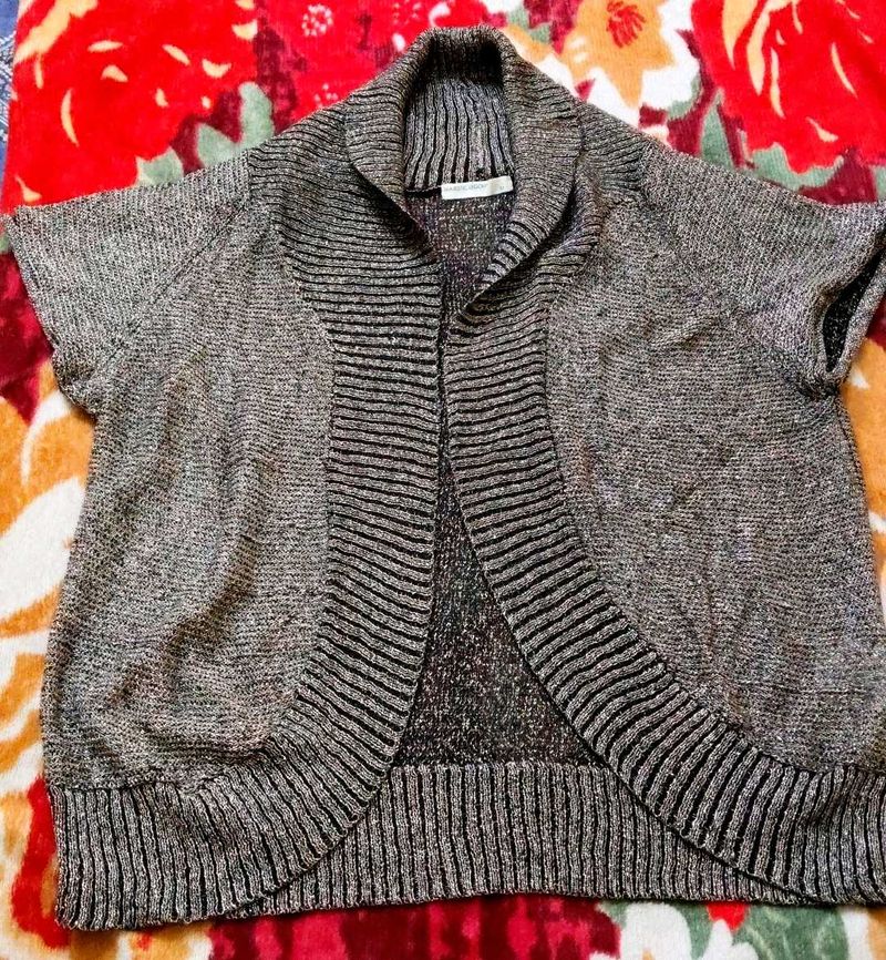 Short Sleeve Knit Cardigan