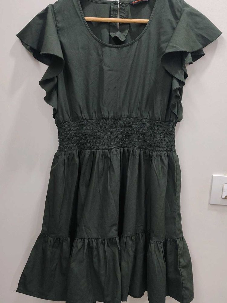 Green Ruffle Dress