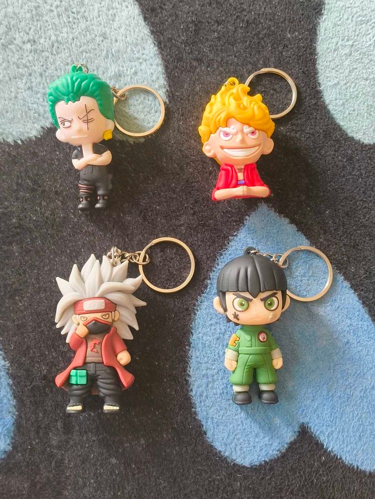 Anime Character Keychain Set Of 4