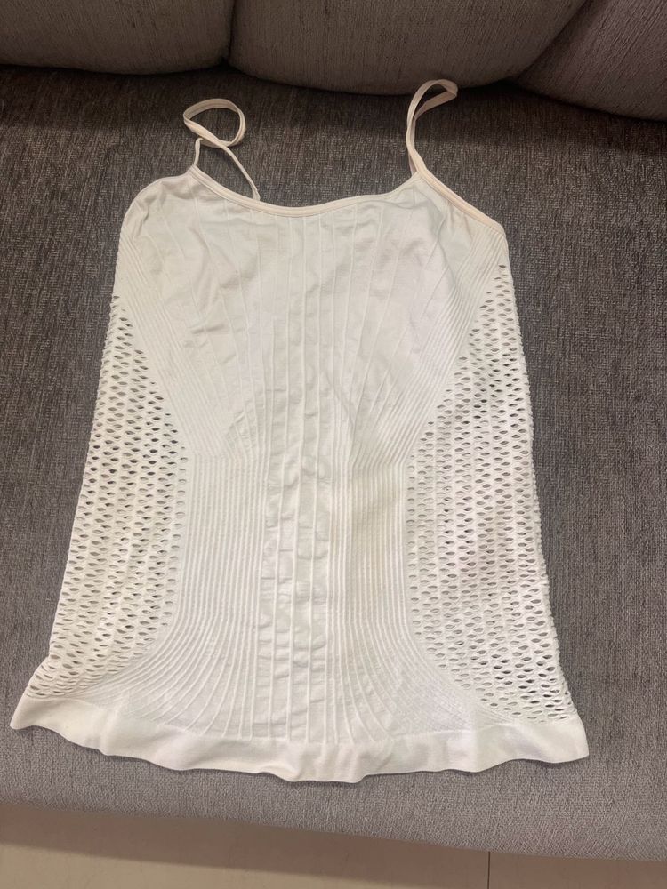 White Side Net Spegiti Top