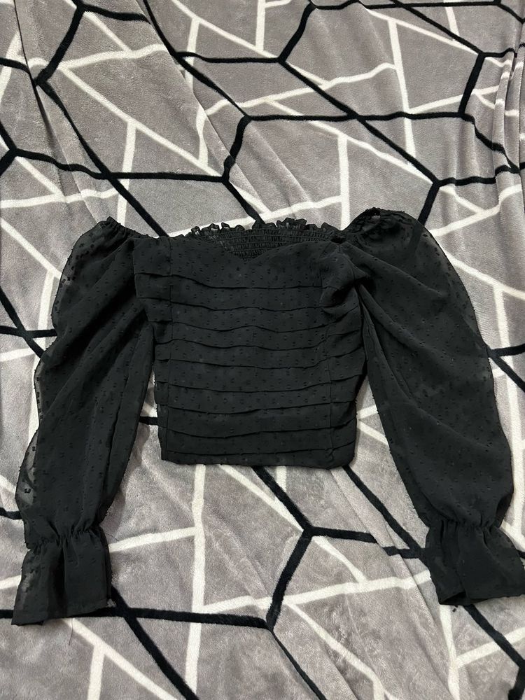 Black Long Sleeve Top