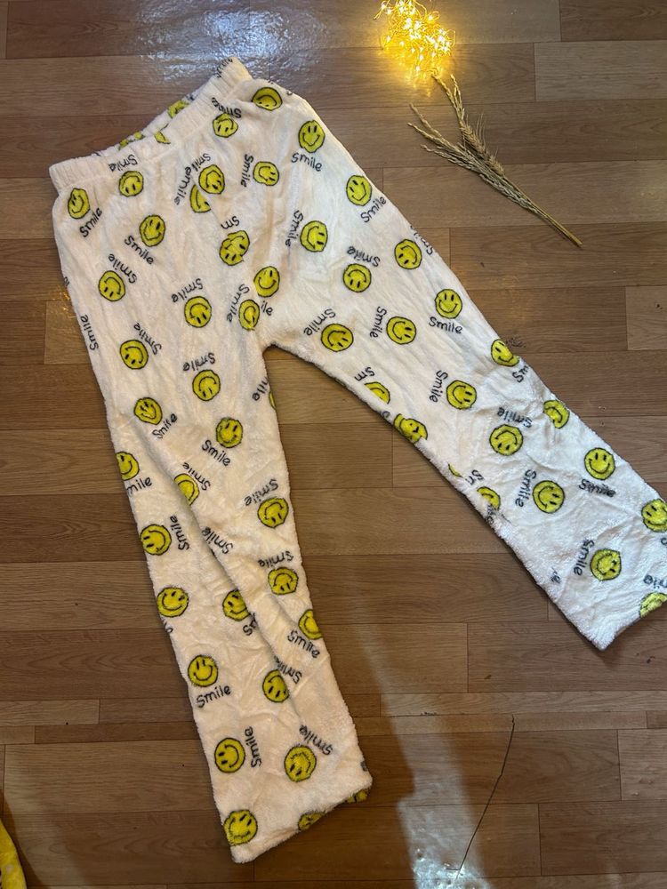 Smiley Face Fuzzy Lounge Pants