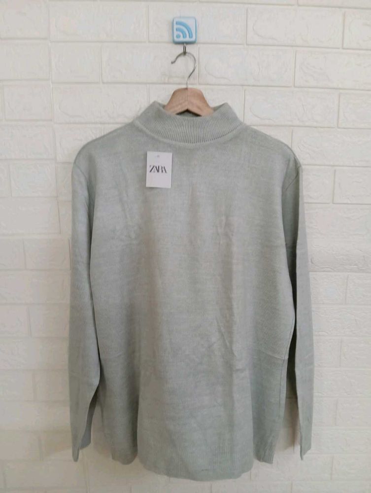 Zara Grey Turtleneck Sweater