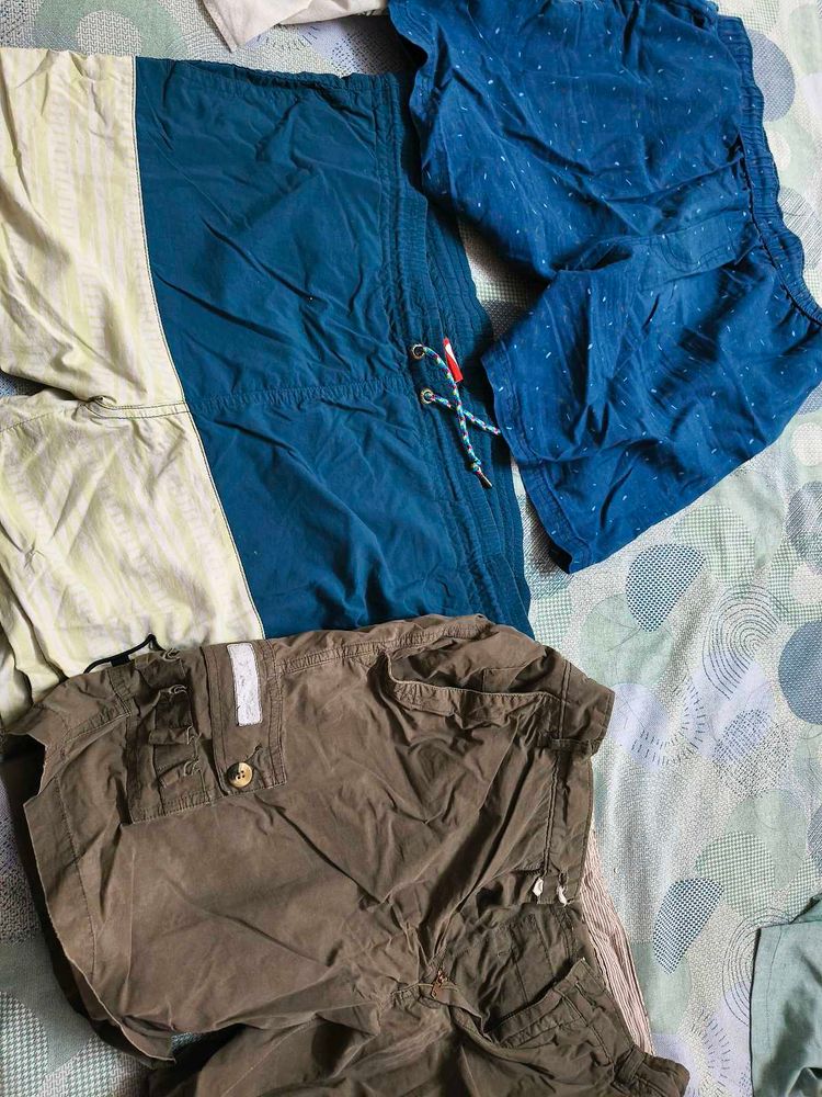 Combo Of 3 Cotton Short For Men  In 32 Waist