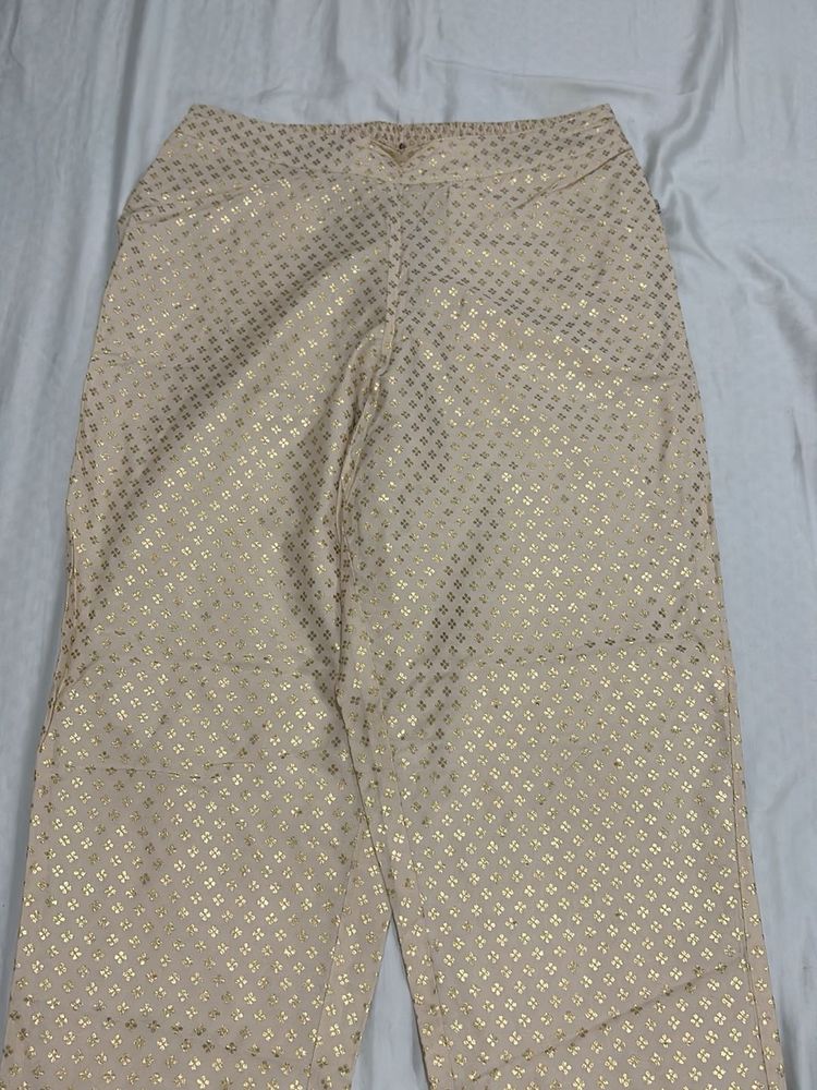 Gold Patterned Trousers