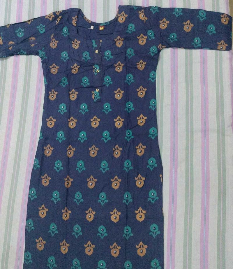 Blue Printed Kurti - Brand New