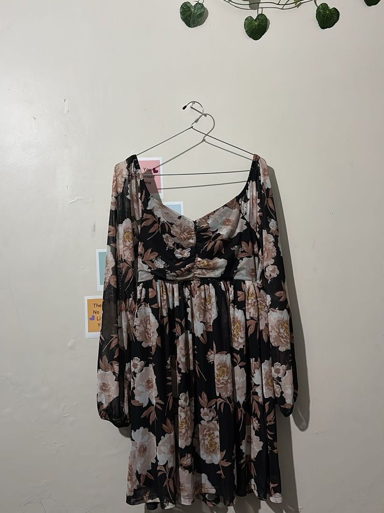 Floral Print Mini Dress