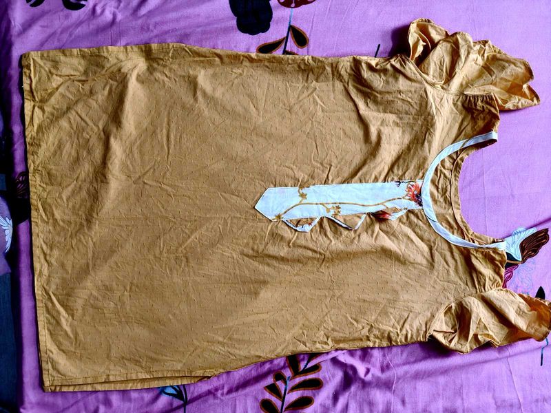 Yellow Plain Simple Kurti