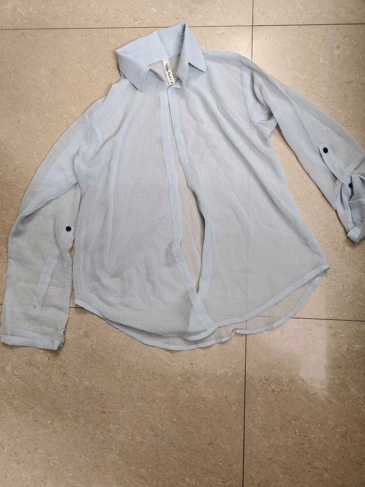 Sheer Light Blue Shirt