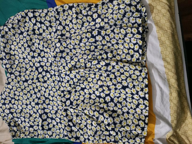 Dark Blue,Green Peplum Top