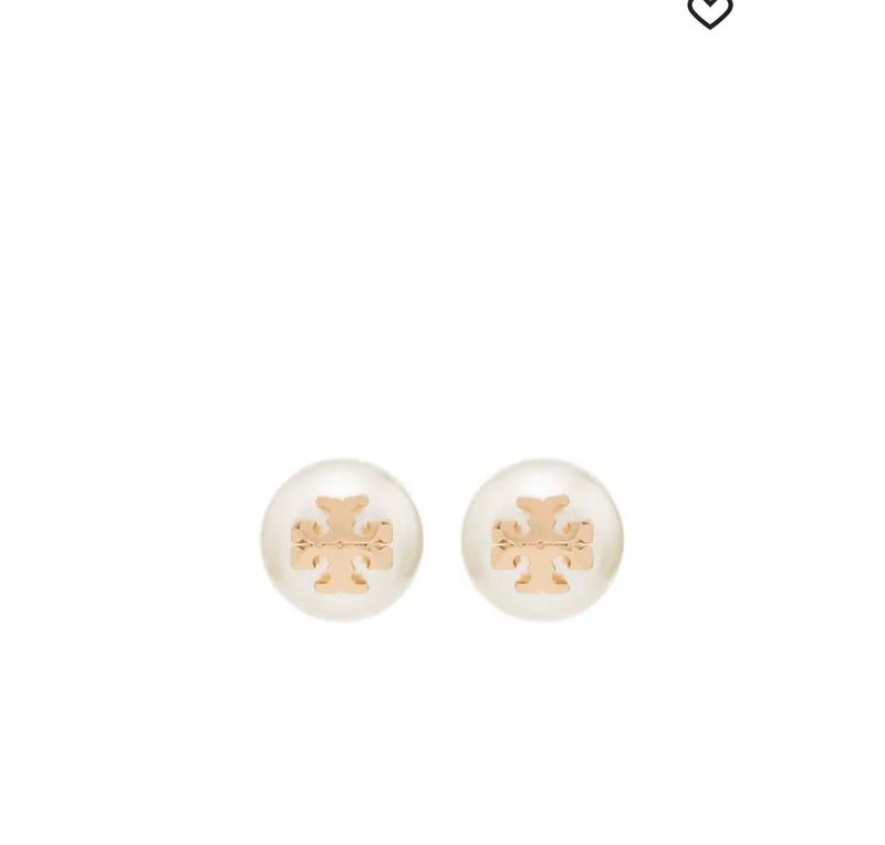Tory Burch logo Pearl Earrings