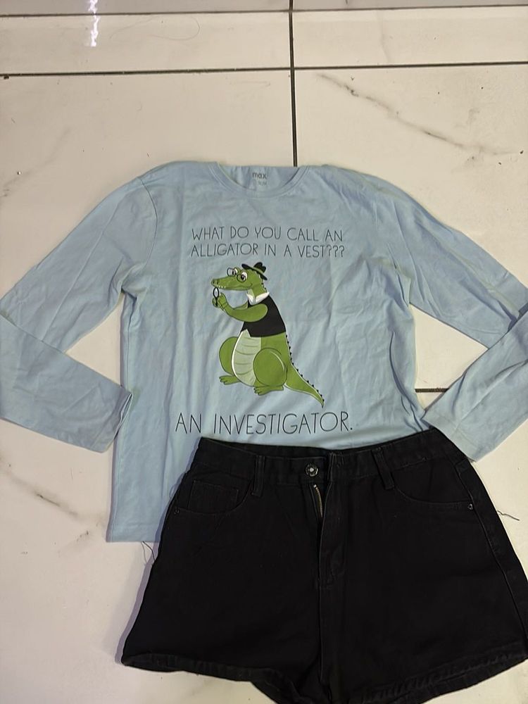 Cute Alligator Tee &amp; Shorts