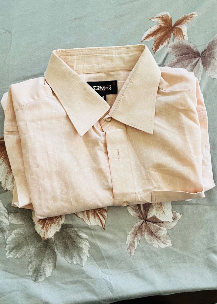 Peach Formal Shirt For Men