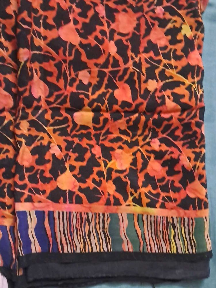 Vintage Batik Print Saree