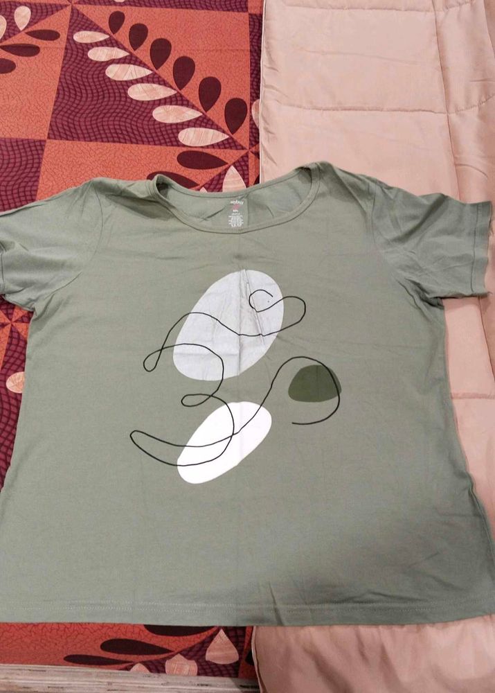 Olive Green Graphic Tee