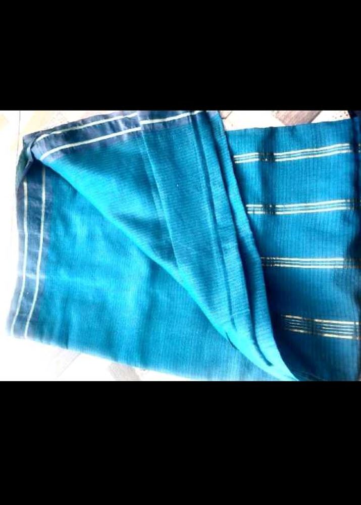 Blue Cotton Saree