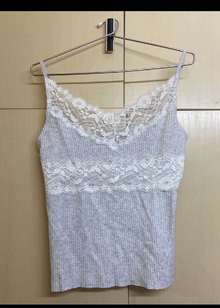 Ribbed Lace Top
