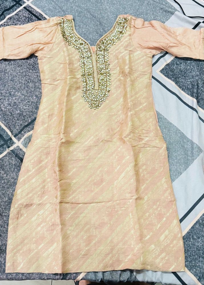 Elegant Peach Sharara Suit