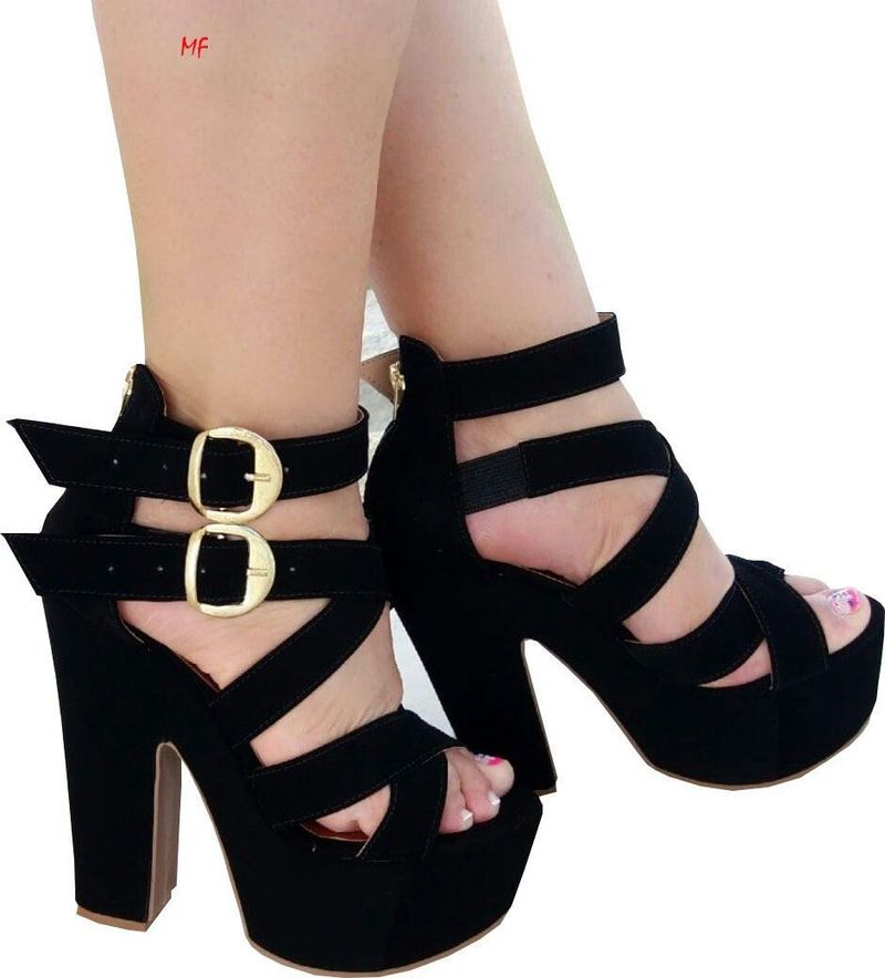 Platform Heels with Ankle Straps