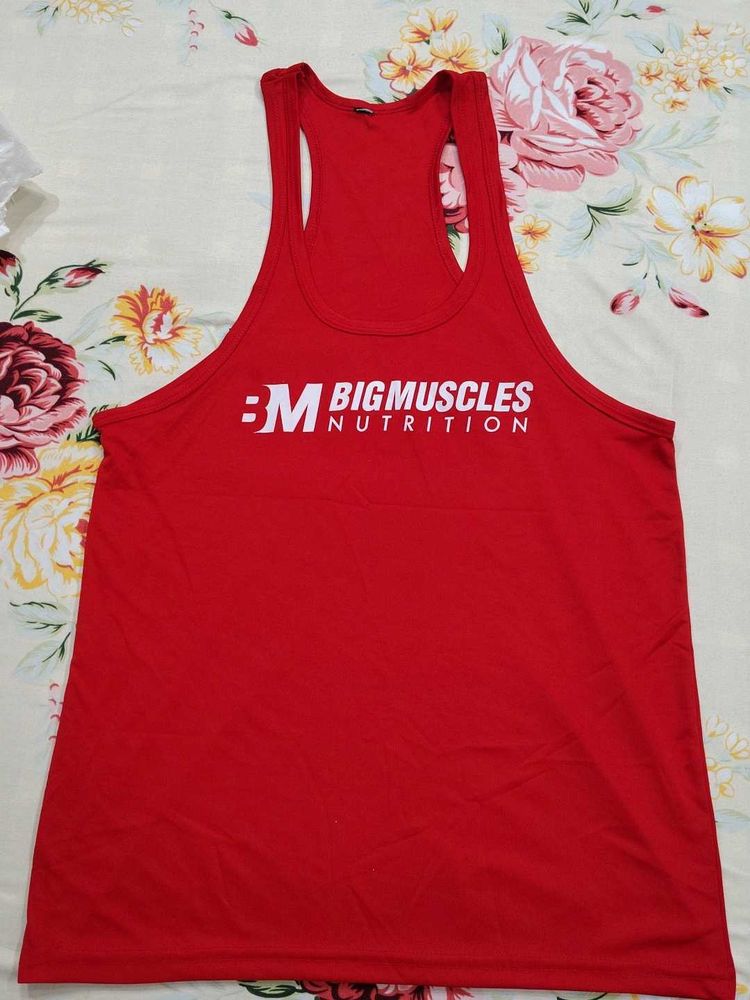Red Big Muscles Tank Top