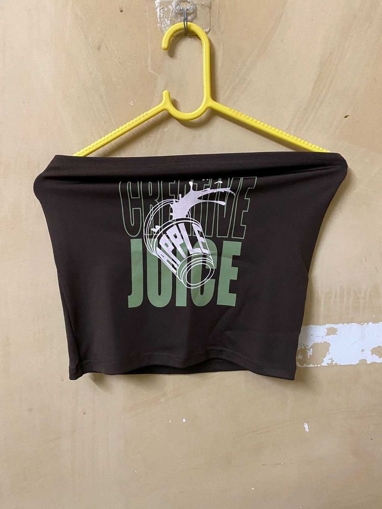 Graphic Print Tube Top