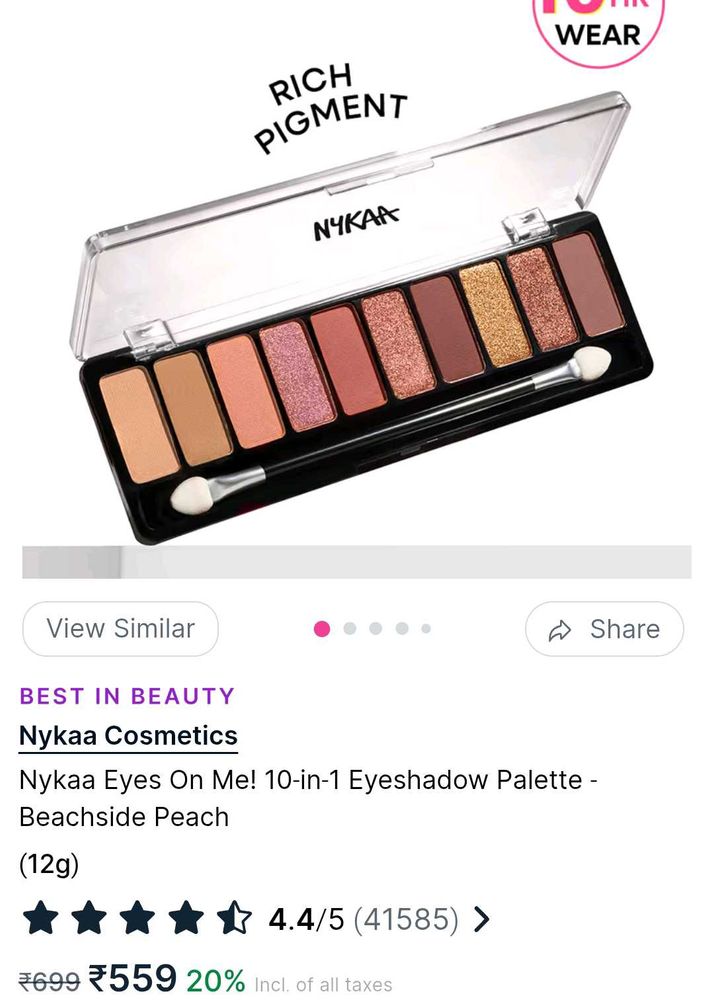 Nykaa Eyeshadow Palette &amp; Swiss Beauty Highlighter
