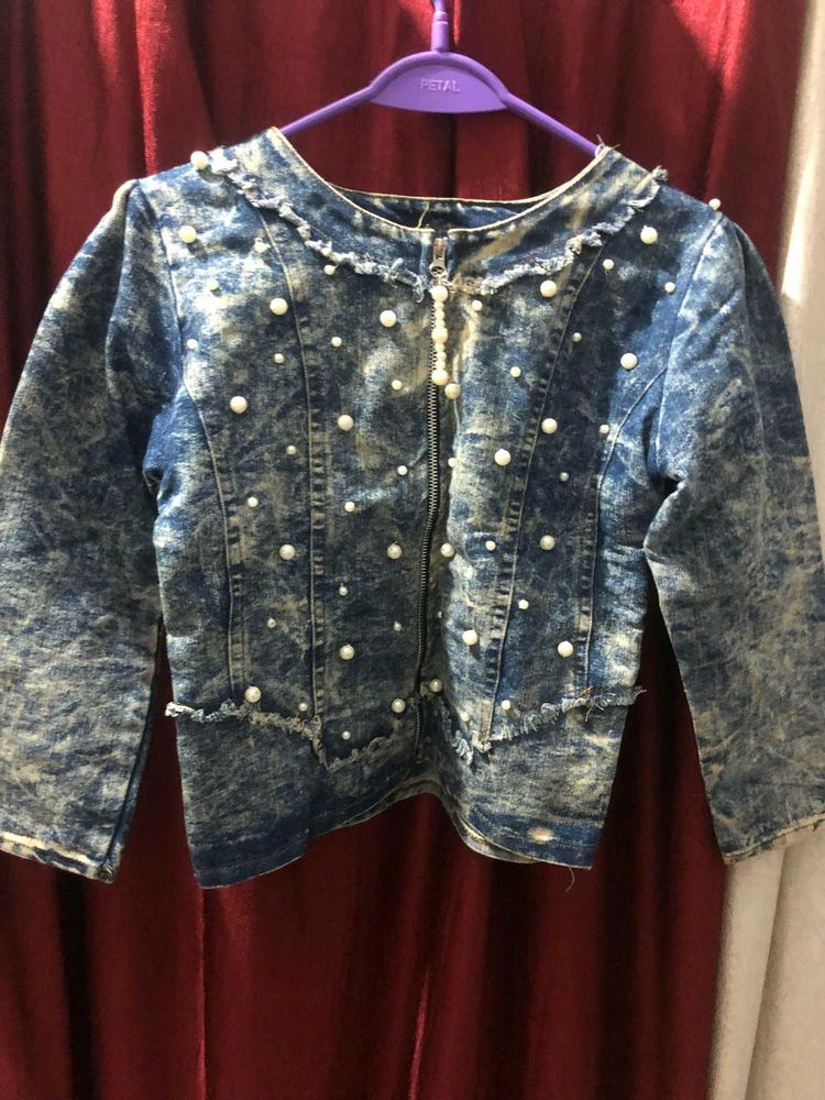 Zip Denim Jacket.