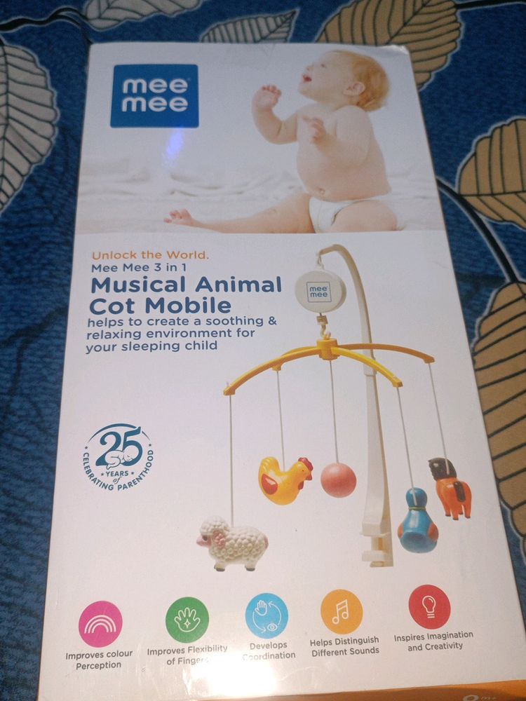 Mee Mee 3 In 1 Musical Animal Cot Mobile