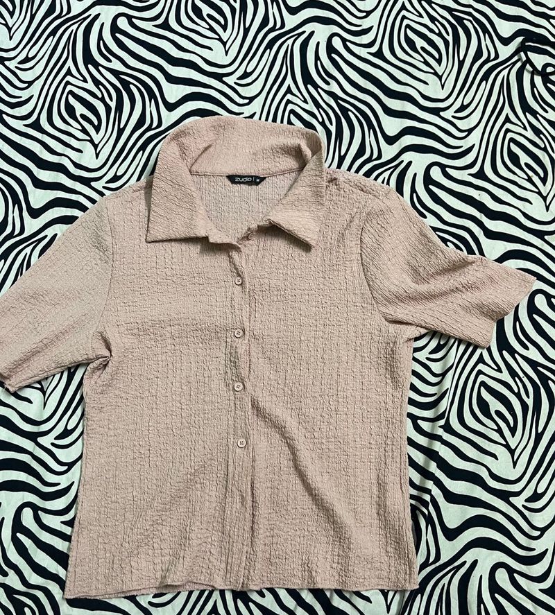 Pink Collared Top