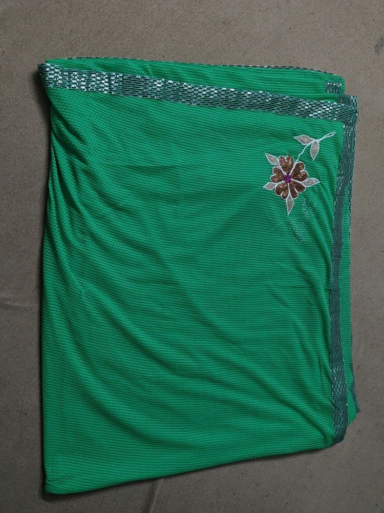 Light Weight Jaipur Saree With Glittering Border