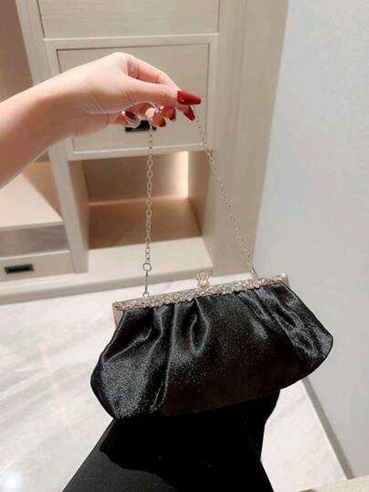 JESSICA MCLINTOCK Metallic BLACK PARTY Clutch