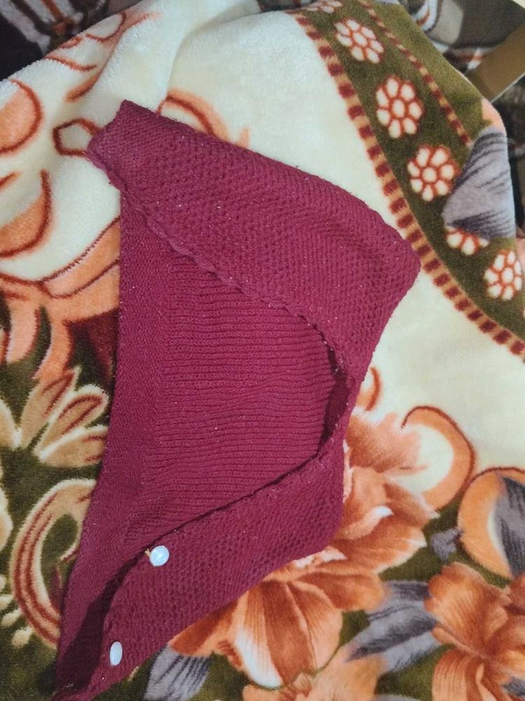 Maroon Knitted Top