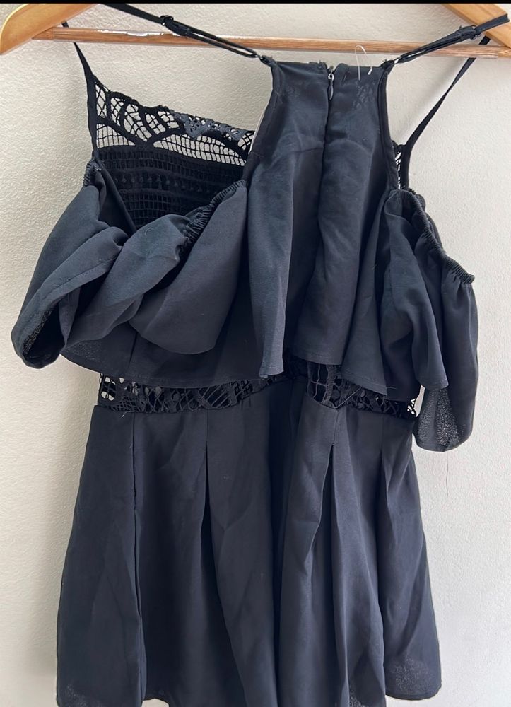 ruffles and lace /crochet romper