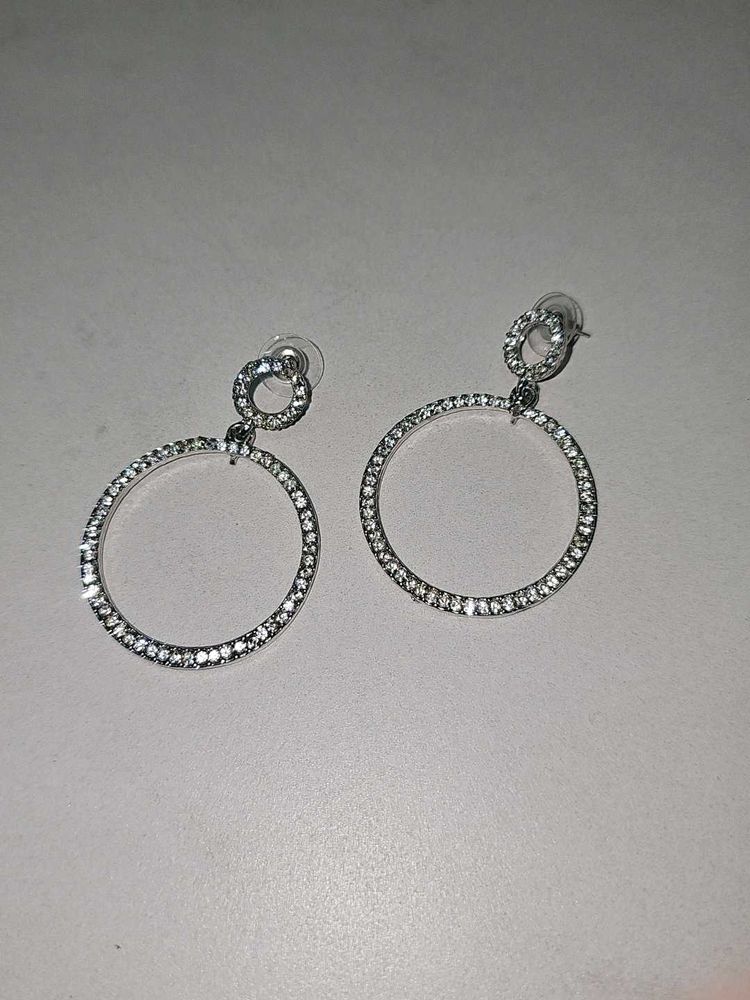 Sparkling Circle Earrings