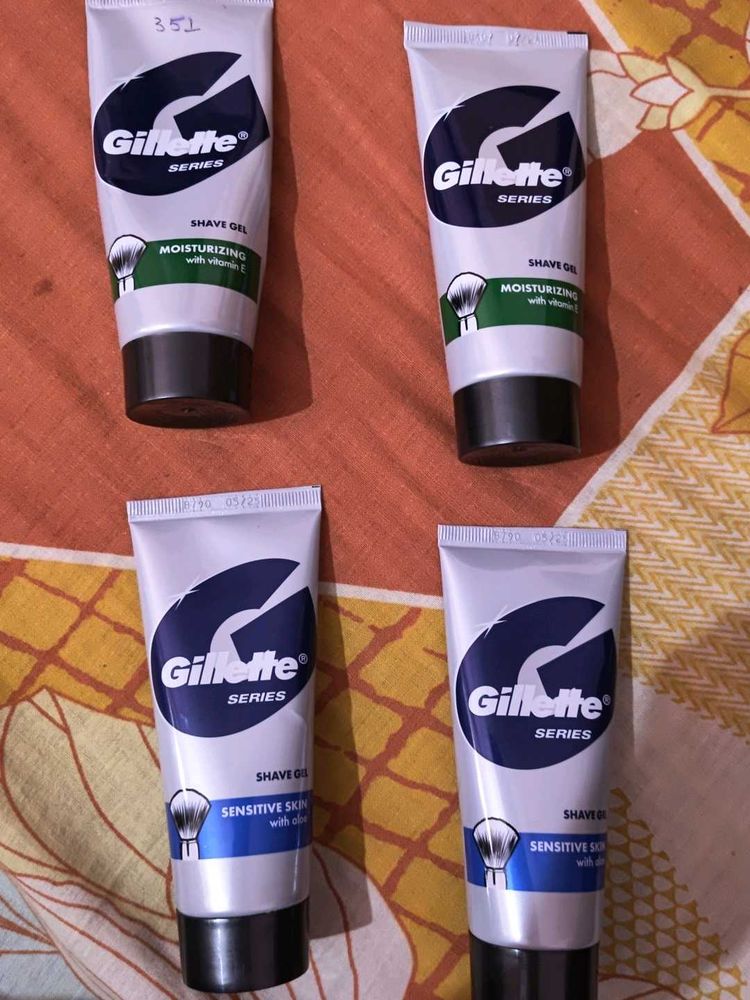 Gillette Sensitive Pre Shave Gel Tube Combo