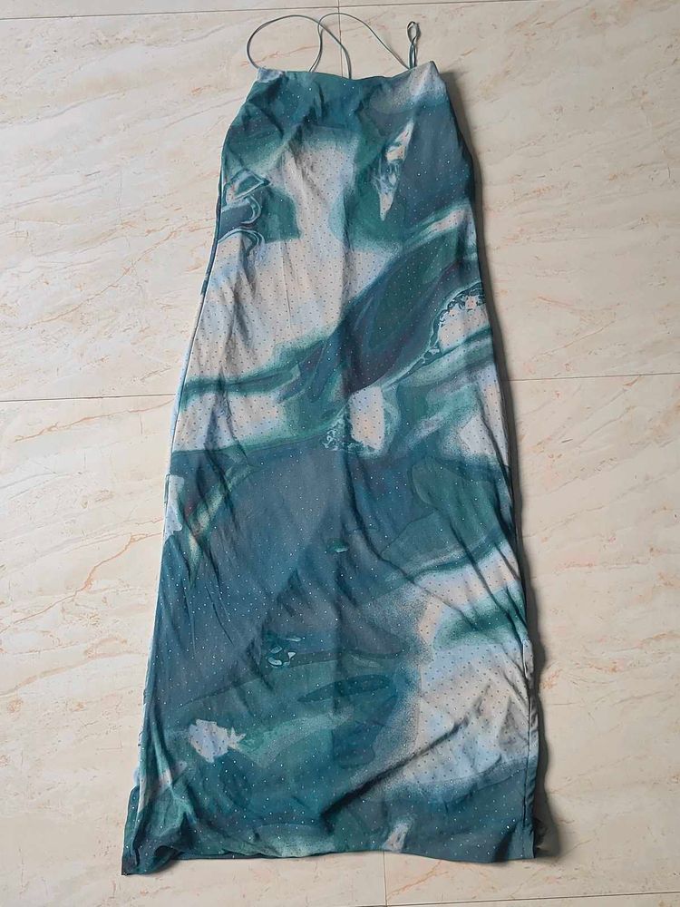 Abstract Print Slip Dress