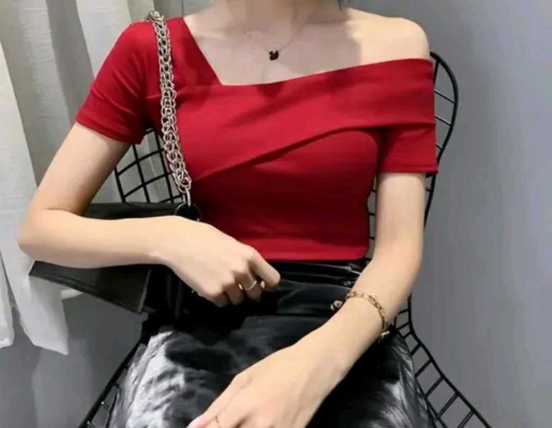 Maroon Crop Top