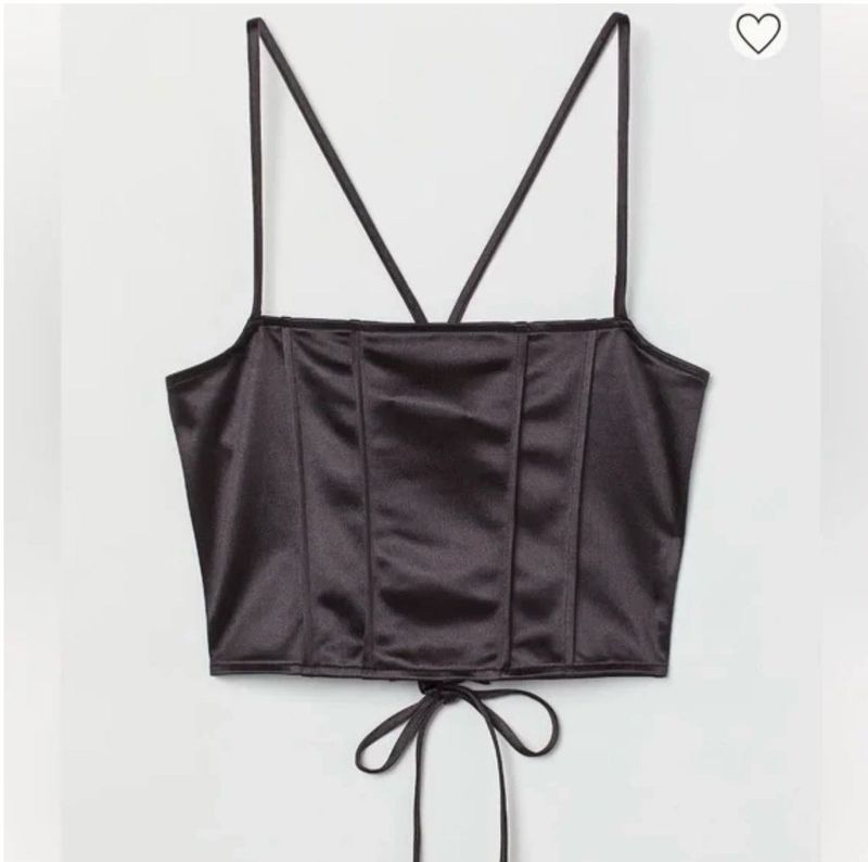 H&amp;M Satin Crisscross Top 😭❤️