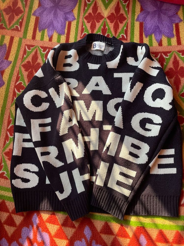 korean oversized shoulder drop sweater