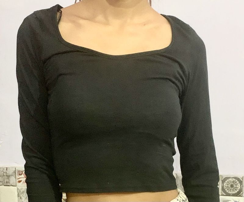 Black Long Sleeve Top
