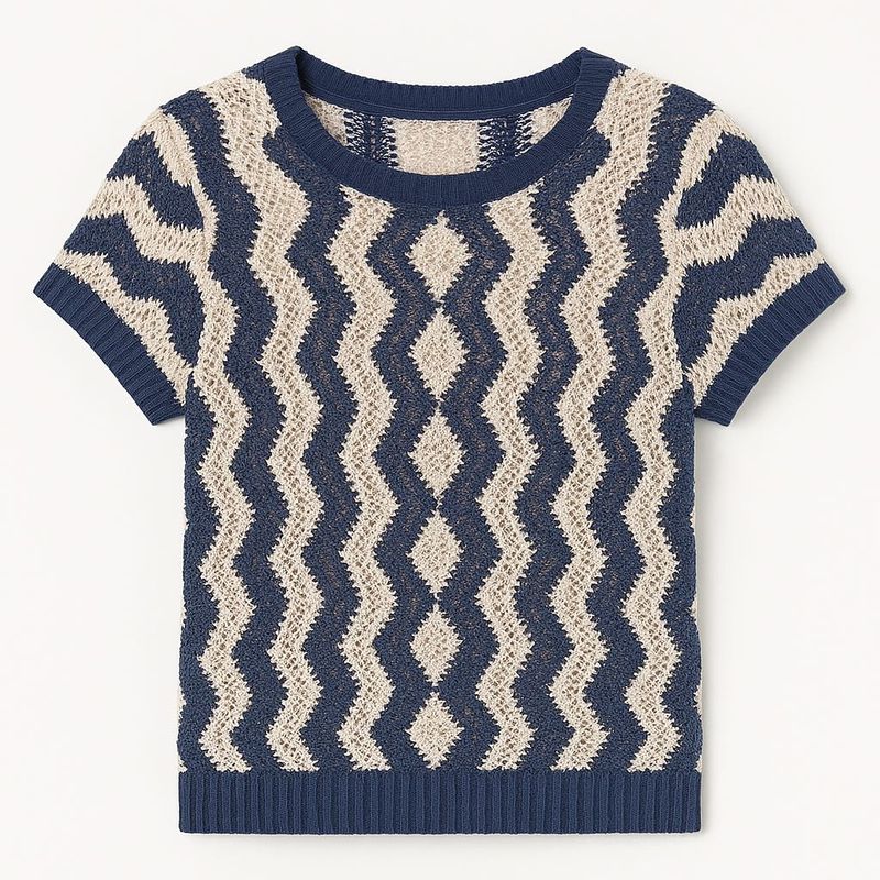 Zigzag Knit Top